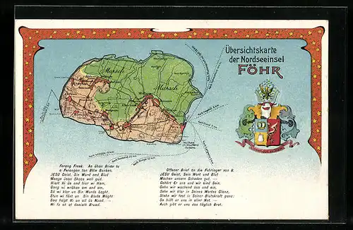 AK Föhr, Übersichtskarte der Insel