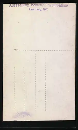 AK Hamburg, Ausstellung bemalter Wohnräume 1911, Salon