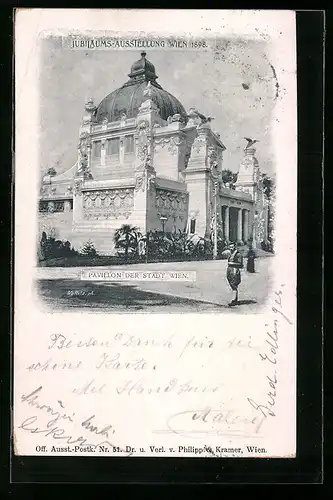 AK Wien, Jubiläums-Ausstellung 1898, Pavillon der Stadt