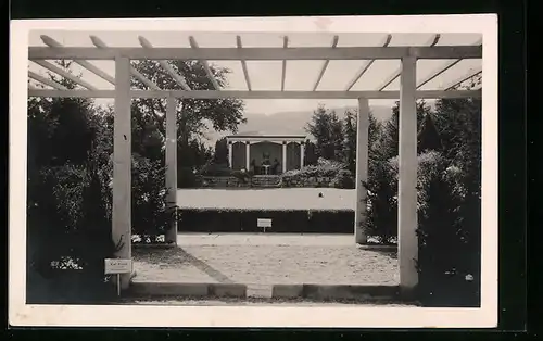 AK Winterthur, Ausstellung für Landwirtschaft, Gartenbau und Gewerbe 1924, Garten mit Laube