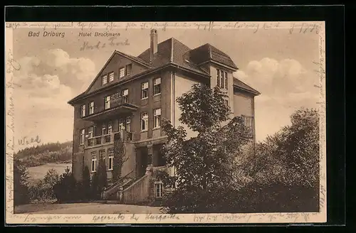 AK Bad Driburg, Ansicht des Hotels Brockmann