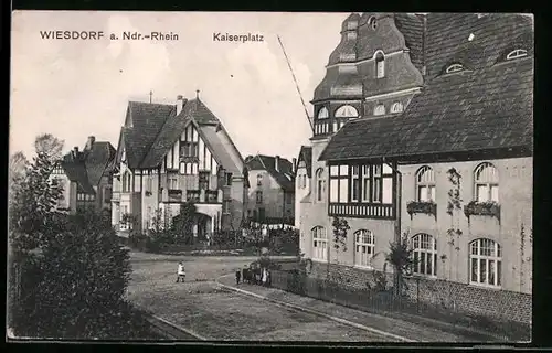 AK Wiesdorf a. Ndr.-Rhein, Partie am Kaiserplatz