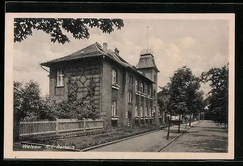 AK Welzow /N. L., Partie am Rathaus