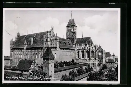 AK Marienburg /Wpr., Hochschloss von Südosten