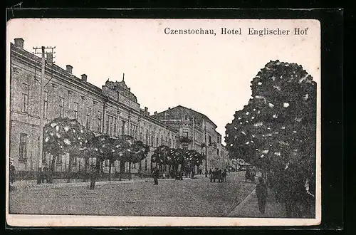 AK Czenstochau, Hotel Englischer Hof