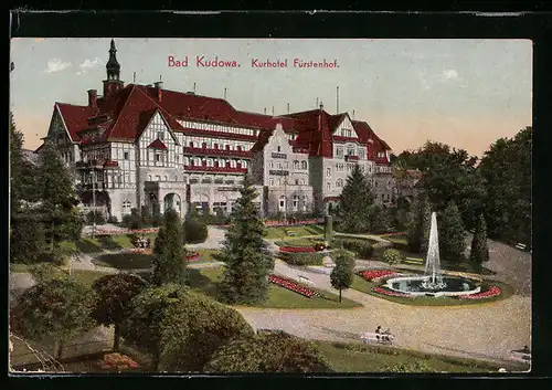 AK Bad Kudowa, Blick auf das Kurhotel Fürstenhof