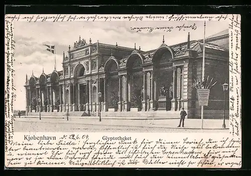 AK Kopenhagen, Glyptothek, Strassenansicht