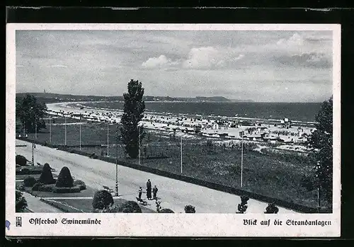 AK Swinemünde / Ostseebad, Blick auf die Strandanlagen