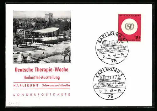 AK Karlsruhe, Therapie-Woche / Heilmittel-Ausstellung 1967, Schwarzwaldhalle