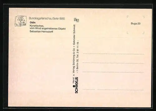 AK Berlin, Bundesgartenschau 1985, Odin, Kynetisches Windobjekt