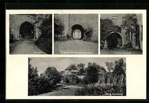AK Bösingfeld i. Lippe, Burg Sternberg mit Burghof und Burgtor