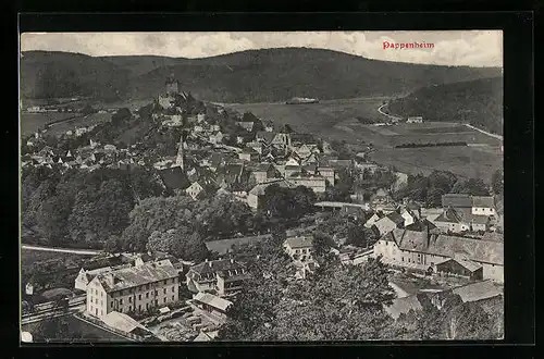 AK Pappenheim, Panorama gegen Bahnhof