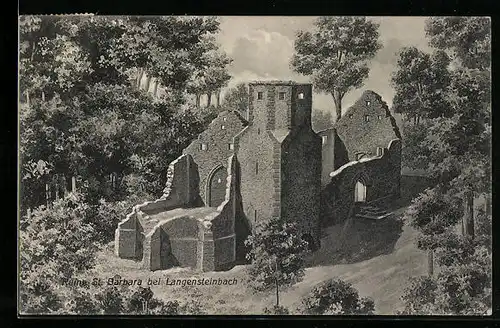 AK Langensteinbach, Ruine St. Barbara