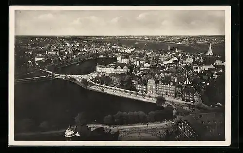 AK Kiel, Stadt und Hafen, vom Rathausturm gesehen