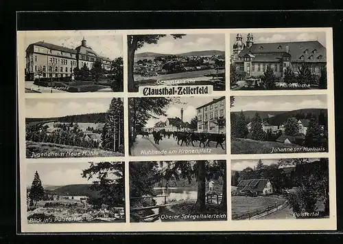 AK Clausthal-Zellerfeld, Bergakademie, Jugendheim Neue Mühle, Marktkirche