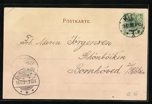 AK Kiel, Universität mit Kaiserdenkmal