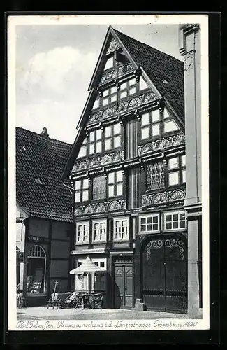 AK Bad Salzuflen, Renaissancehaus i. d. Langestrasse