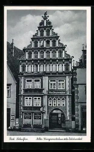 AK Bad Salzuflen, altes Bürgermeisterhaus aus dem 16. Jahrhundert