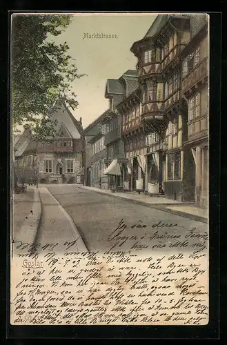 AK Goslar, Partie in der Marktstrasse