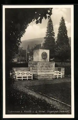 AK Todenmann b. Rinteln, Dingelstedt-Denkmal