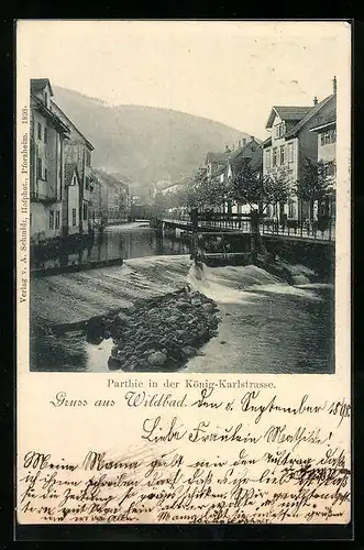 AK Wildbad, Partie in der König-Karlstrasse