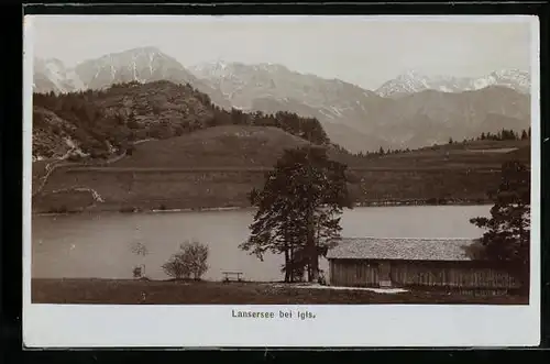 Foto-AK Fritz Gratl: Lansersee bei Igls, Panorama