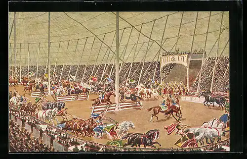 AK Riesen-Zirkus Krone, Wagenwettkampf