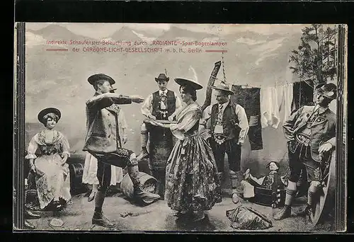 AK Volkstanz-Gruppe mit Zither