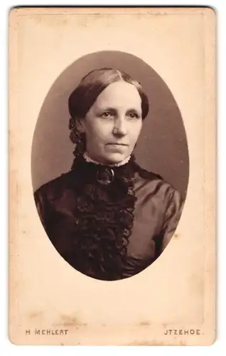 Fotografie H. Mehlert, Itzehoe, Breitestr. 14, Bürgerliche Dame mit Kragenbrosche