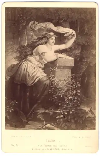 Fotografie J. Albert, München, Gemälde: Isolde, aus Tristan und Isolde