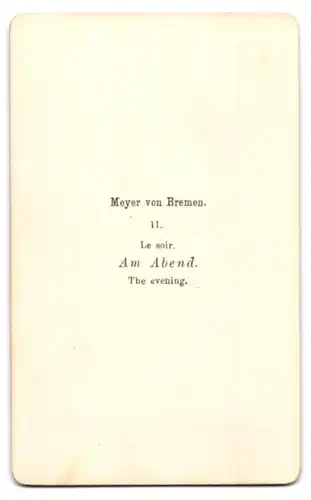 Fotografie unbekannter Fotograf und Ort, Gemälde: Am Abend, nach Meyer von Bremen