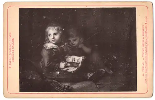 Fotografie Gustav Lohse, Dresden, Gemälde: Spielende Kinder, nach Vogel