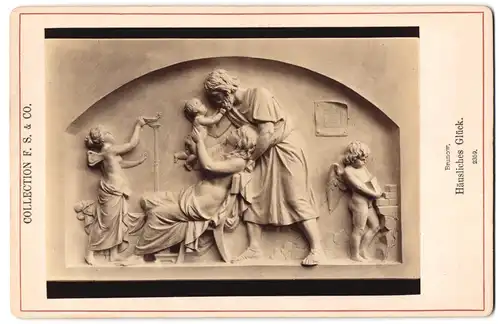 Fotografie Collection F. S. & Co., Ort unbekannt, Relief: Häusliches Glück, nach Brunow