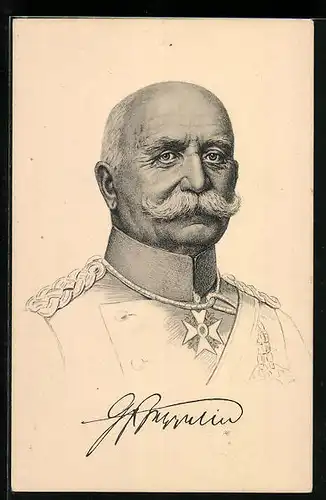 Künstler-AK Ferdinand Graf von Zeppelin