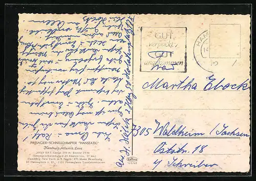 AK Passagierschiff Hanseatic im Hafen