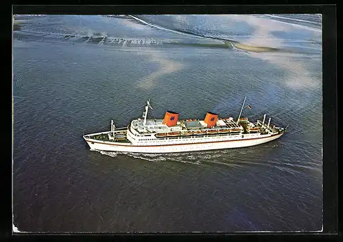 AK Passagierschiff MS Europa aus der Vogelschau