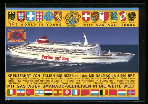 AK Passagierschiff MS Dalmacija, Gastager Smaragd-Seereisen