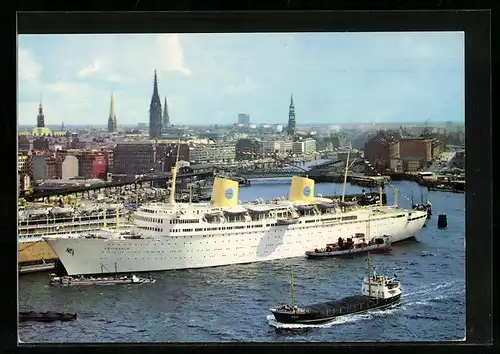 AK Hamburg, Passagierschiff Gripsholm im Hafen