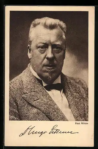 AK Portrait Hugo Eckener, Nachfolger von Graf von Zeppelin, Luftschiffkonstrukteur
