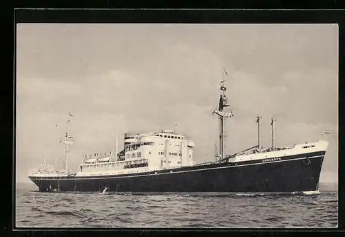 AK Handelsschiff M.V. Dongedyk in voller Fahrt