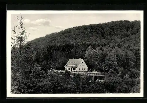 AK Rimberg bei Bad Hersfeld, Autobahn-Rasthaus Rimberg von Heinrich Stumpf
