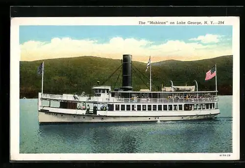 AK The Mohican on Lake George, N.Y., Dampfer