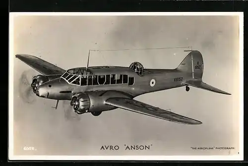 AK Kampfflugzeug vom Typ Avro Anson