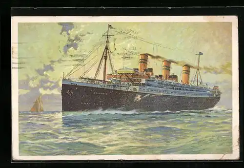 Künstler-AK Passagierschiff Reliance, United American Lines Inc.