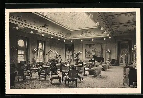 AK Passagierschiff Columbus, I. Kl. Grosse Gesellschaftshalle
