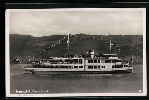 AK MS Deutschland in Flaggengala