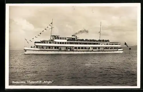 AK MS Allgäu auf dem Bodensee