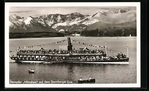 AK Dampfer München auf dem Starnberger See