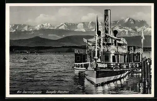 AK Am Starnberger See, Dampfer München