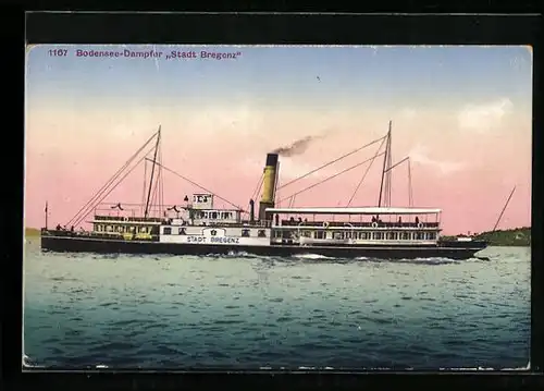 AK Bodensee-Dampfer Stadt Bregenz
